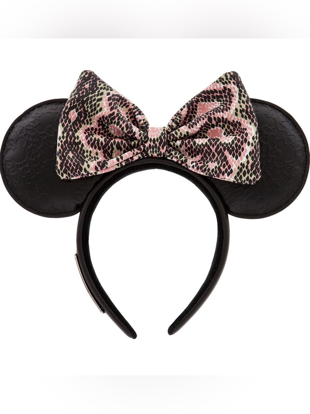 Disney Black Mouse Ear Headband with Pink Camo Bow